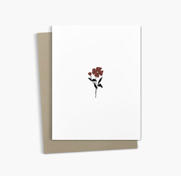 Simple Flower Sympathy Card | Sorry Card 