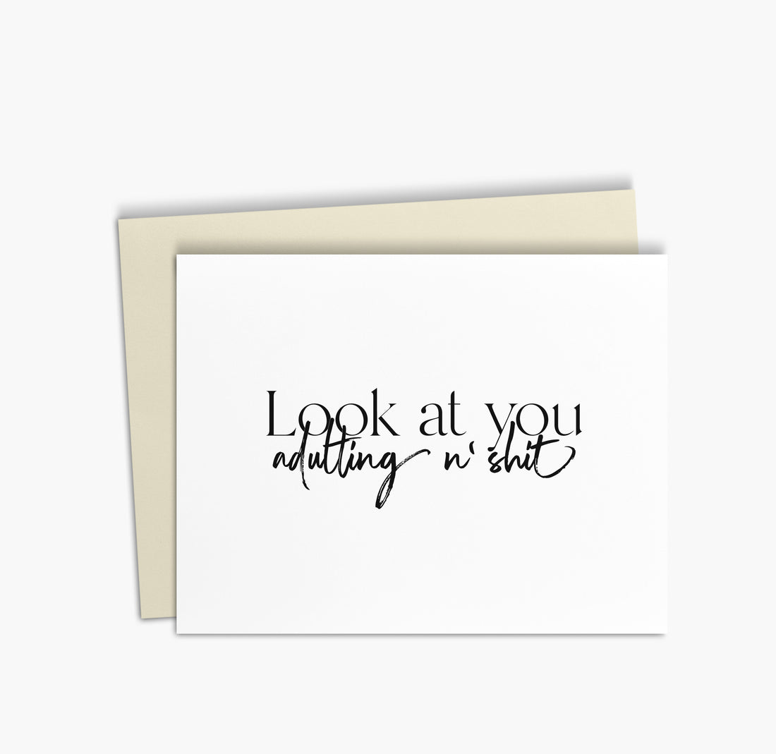 Funny Congrats Card | Adulting Greeting Card