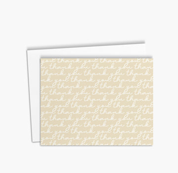 Thank you Greeting Card | Simple Thanks Script Greeting Card