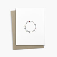 Christmas Wreath Greeting Card | Merry Xmas Card