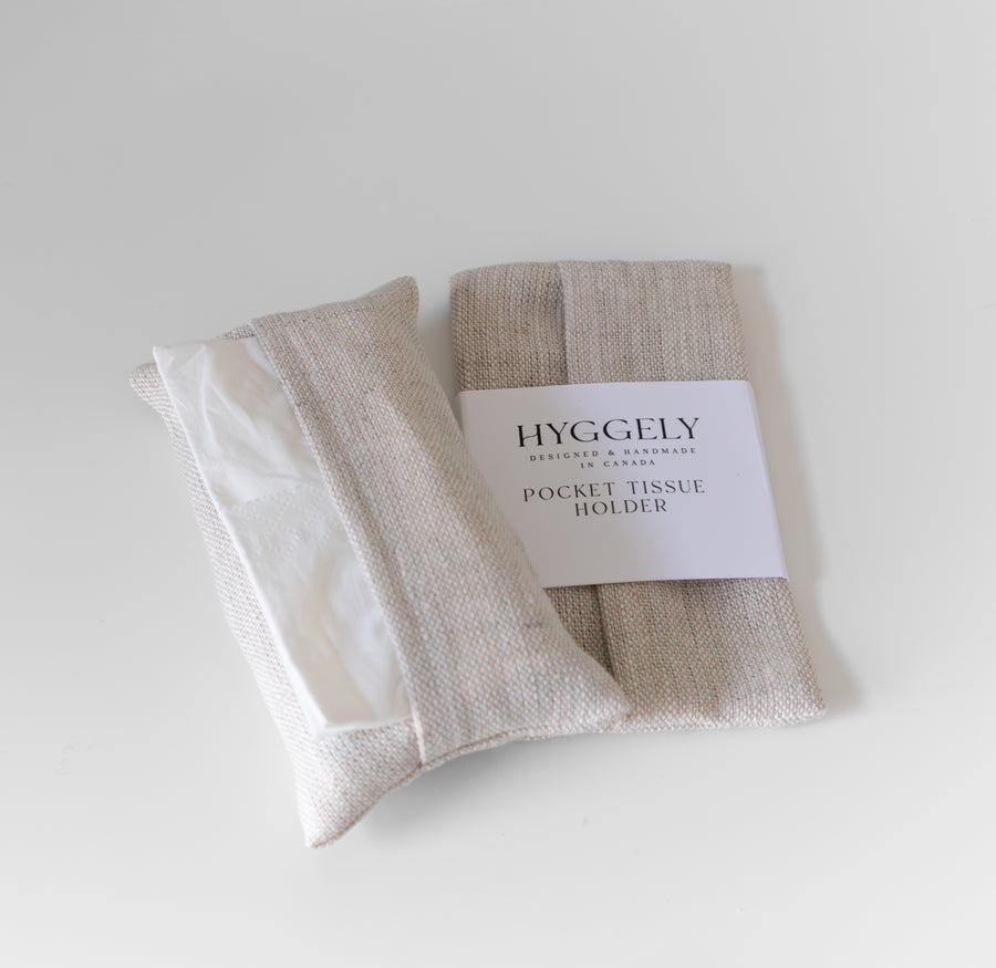 Fabric Tissue Holder | Pocket Size (Small) | Linen