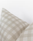 Skye Pillow Cover | Neutral Grey Plaid Pillow Cover