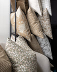 Hyacinth Pillow Cover | Neutral Floral Block Pillow Cover