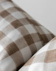 Wren Pillow Cover | Neutral Brown Plaid Pillow Cover