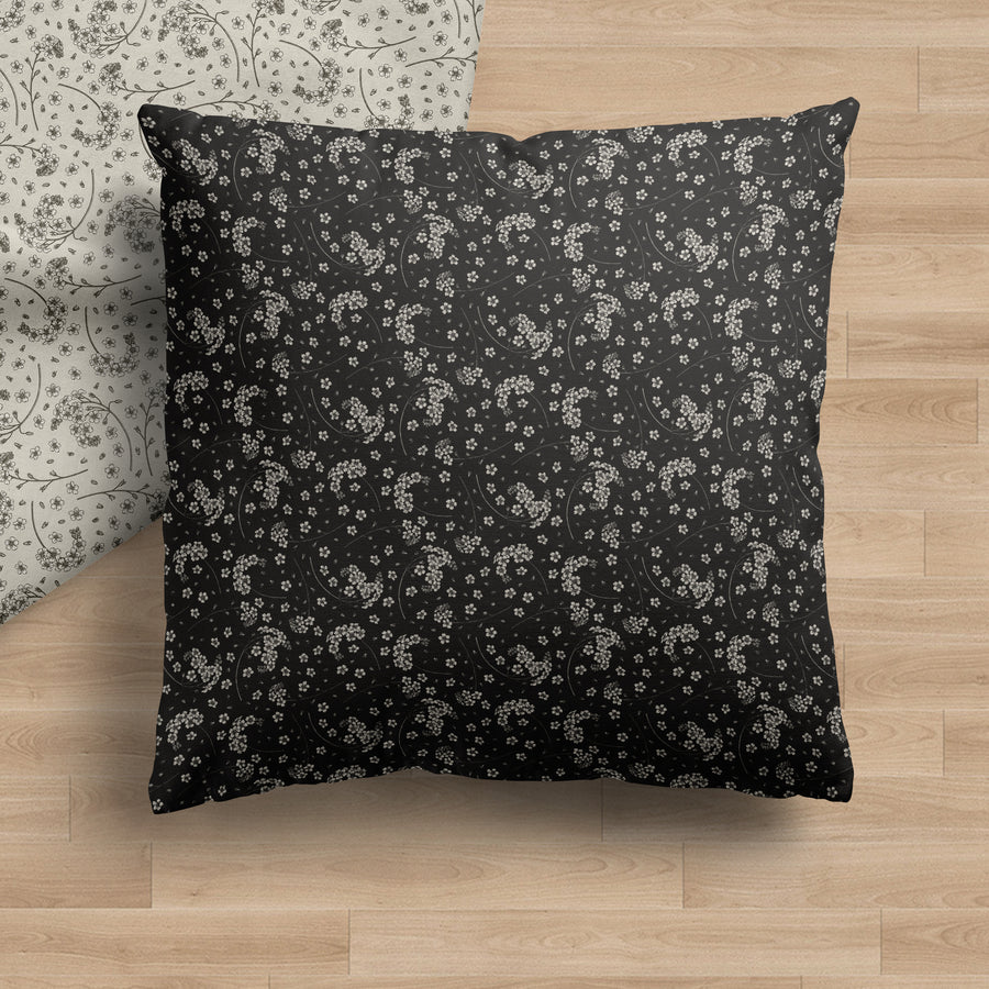 Dark Floral Dream Pillow Cover