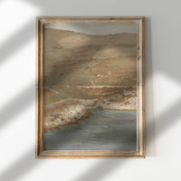 Antique Coast Landscape Art Print L0203