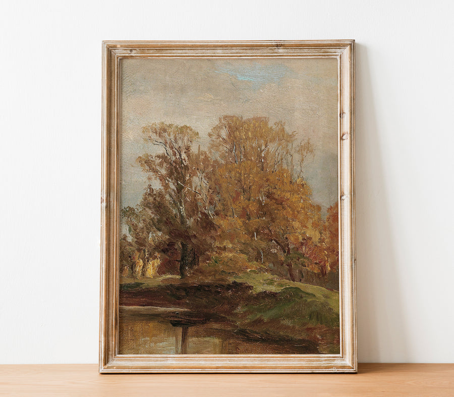Autumn Vintage Field Landscape Art Print L0191