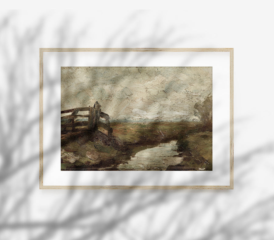 Vintage Farm Landscape Art Print L0117