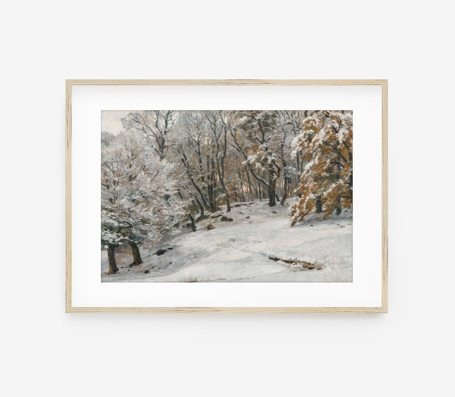 Vintage Winter Landscape Art Print L0119