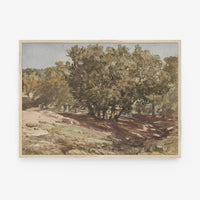 Vintage Earthy Tone Landscape Art Print L0114