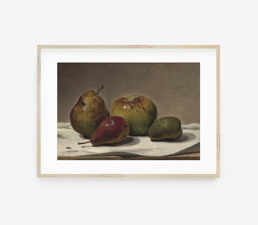 Vintage Moody Still Life Fruit Art Print L0150