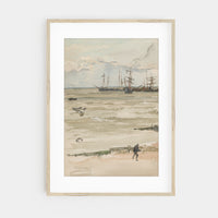 Vintage Coastal Landscape Art Print L0101