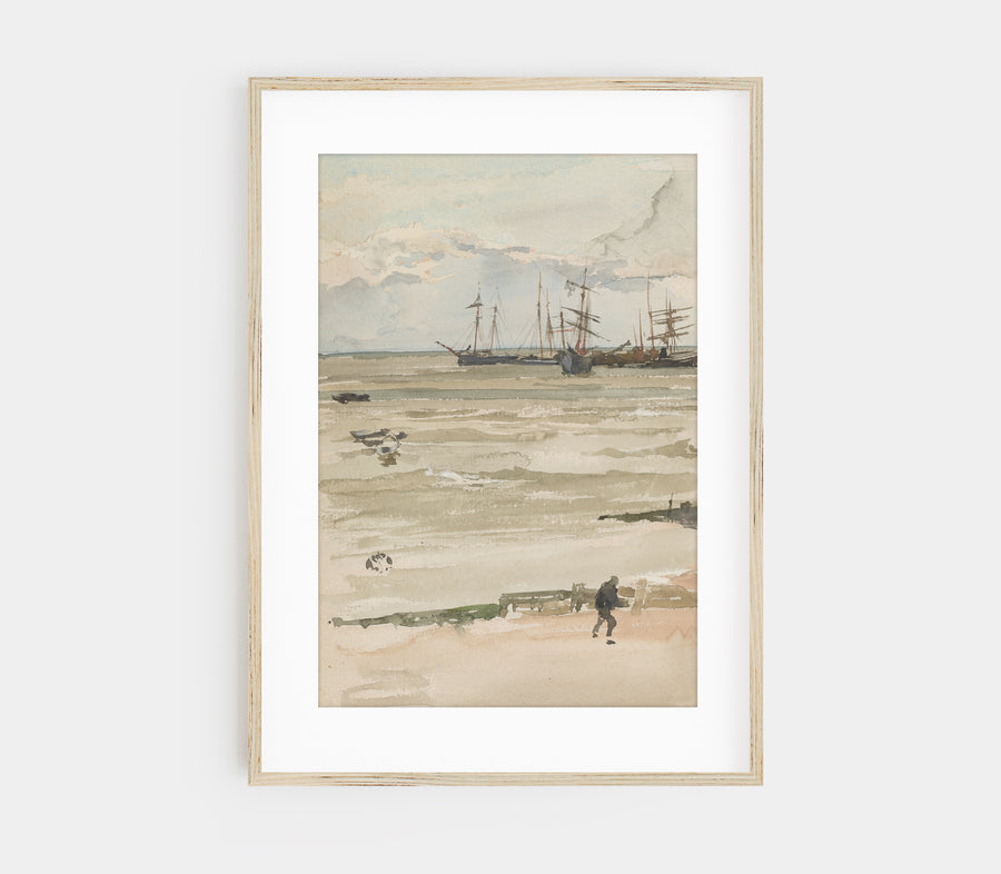 Vintage Coastal Landscape Art Print L0101