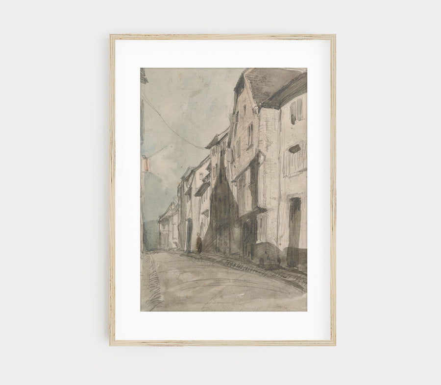 Vintage Street Landscape Art Print L0107
