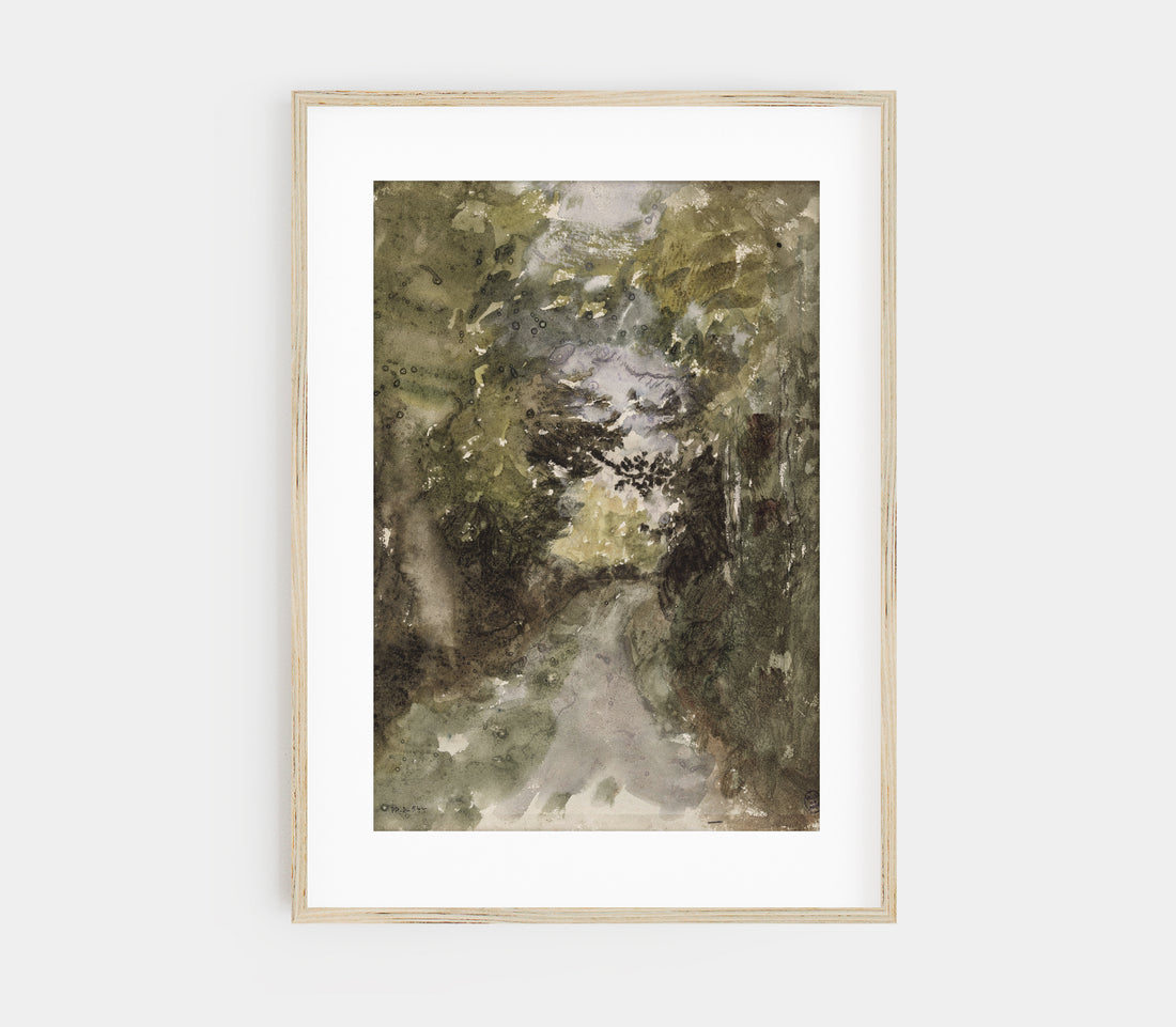 Vintage Forest Landscape Art Print L0120