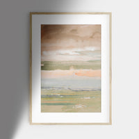 Watercolor Pastel Landscape Art Print L0198