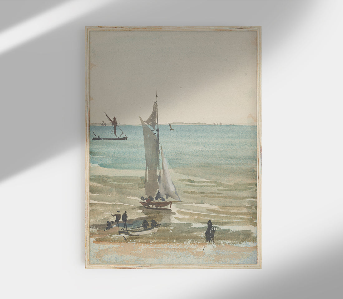 Vintage Coastal Landscape Art Print L0105