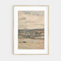 Vintage Watercolor Landscape Art Print L0112