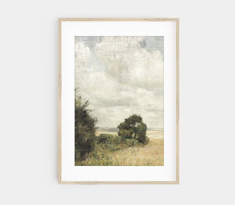 Vintage Field Landscape Art Print L0156