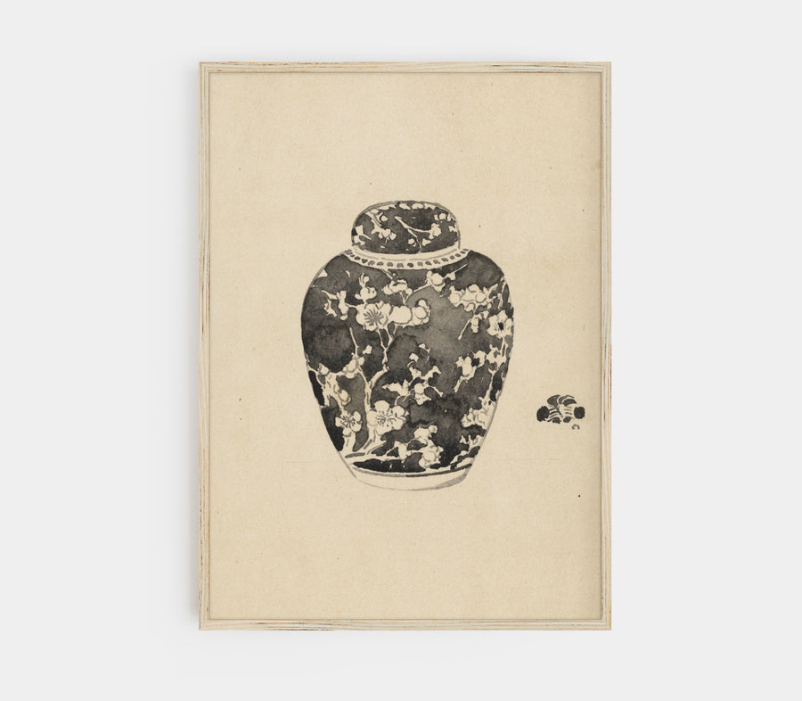 Vintage Jar with Lid Art Print SK0143