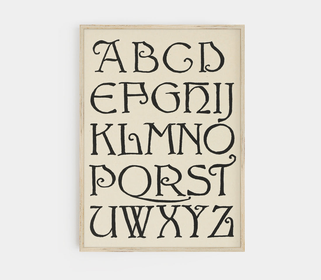 Antique Alphabet Art Print SK0154