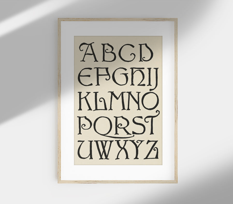 Antique Alphabet Art Print SK0154