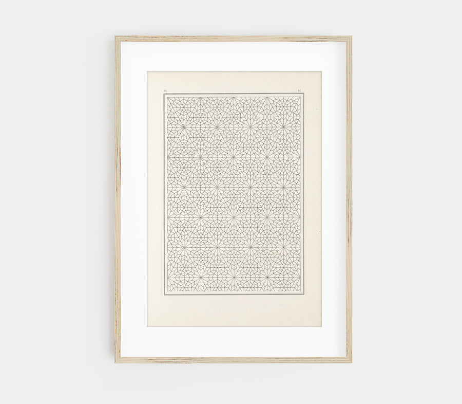 Antique Geometric Pattern Art Print SK0155